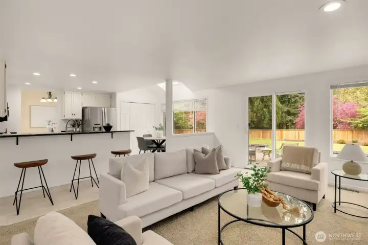 Family room off kitchen