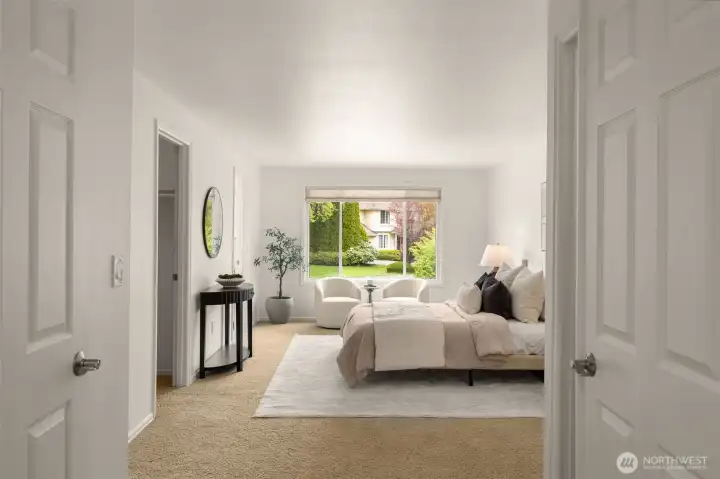 Spacious primary suite