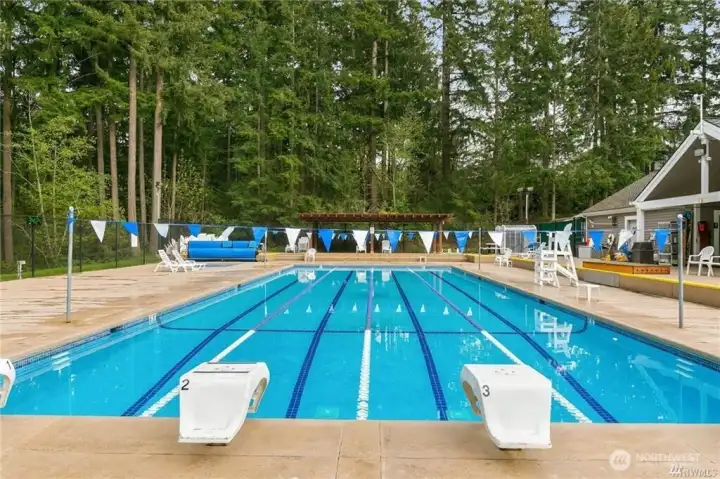 Lakeside Pool is right across the street- 1 of 2 pools for Klahanie residents to exclusively use