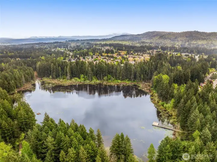 Birdseye view of beautiful Yellow Lake