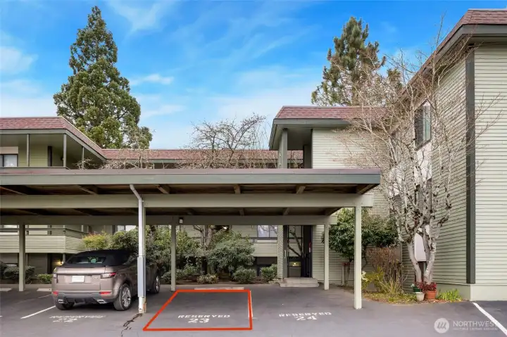 dedicated parking space