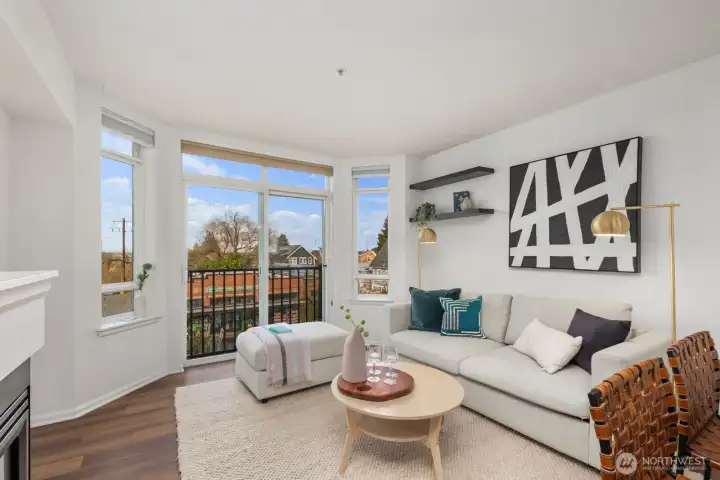 bright living room all day long