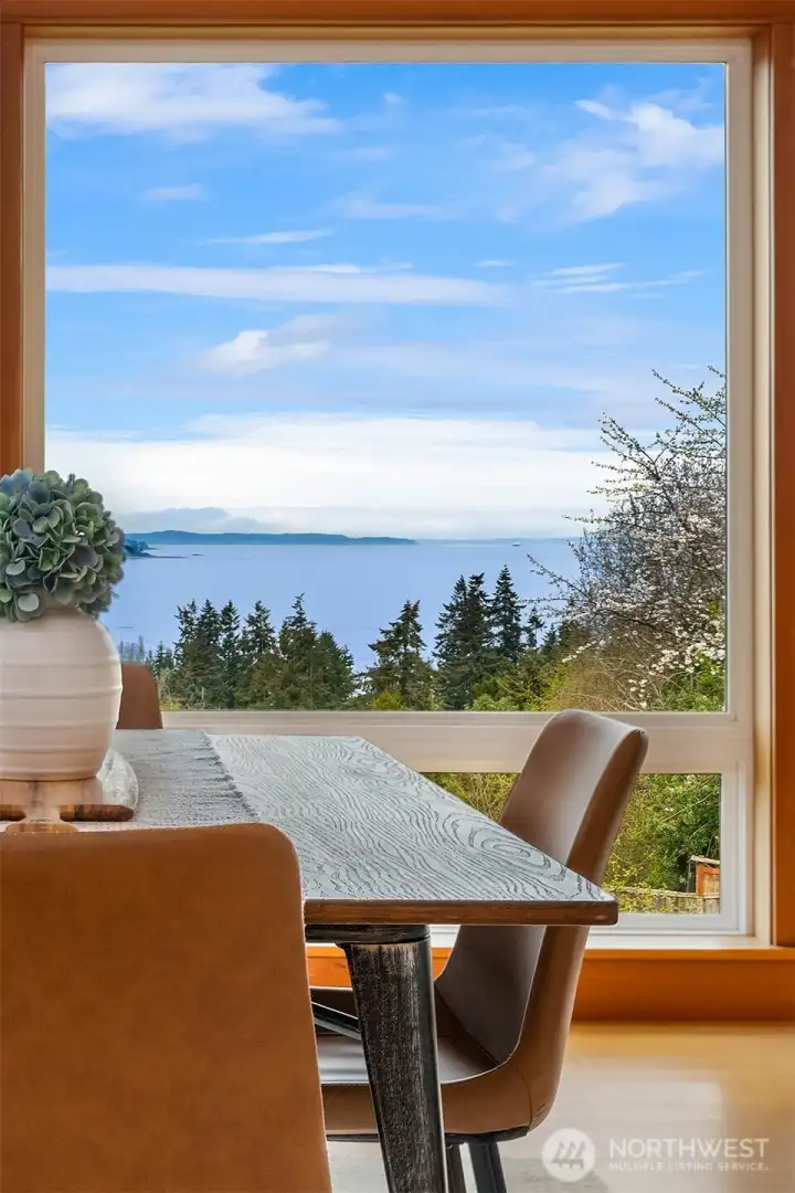 Views enliven the great room and entice you to relax and enjoy.