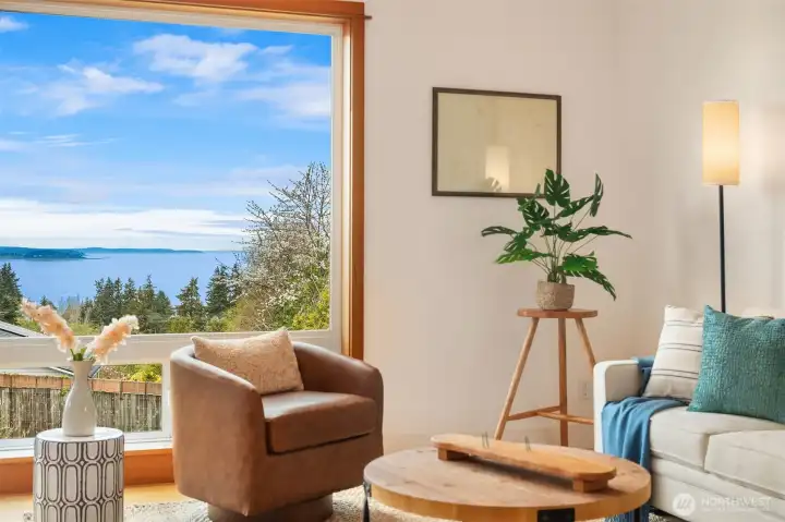 A wonderful room for solitude or entertaining guests.