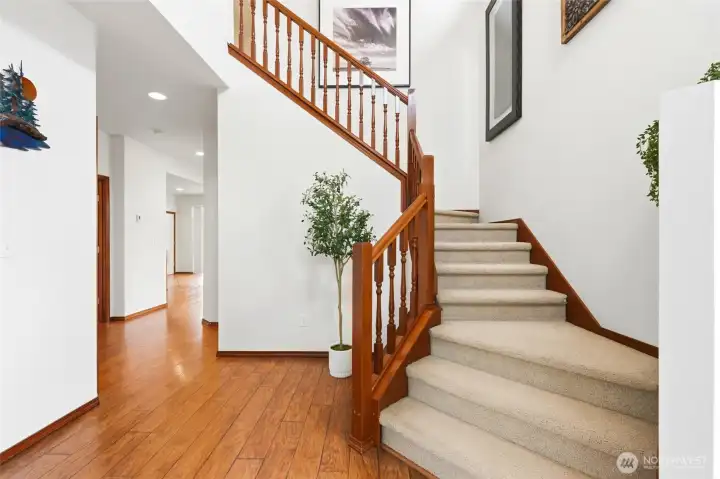 Let's head up the grand staircase to see what's next!