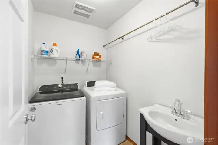 Laundry is conveniently located upstairs, and washer & dryer stay for new owners.