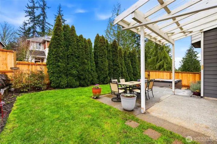 Room for BBQ and large table ~ perfect for summer gatherings.