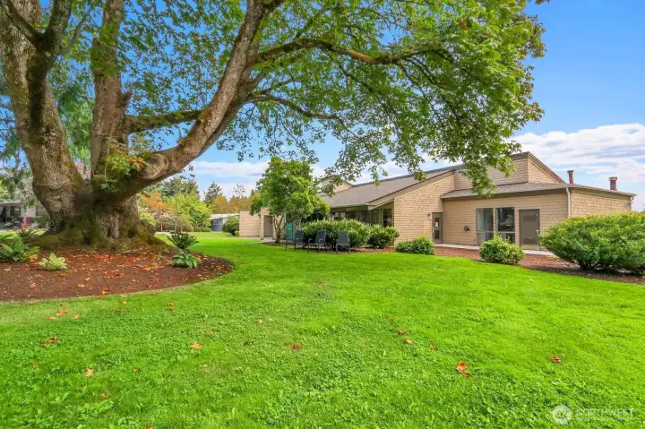 View of the clubhouse which features an exercise room, full size kitchen, library, game room, exercise room, pool table and an on-site manager's office.