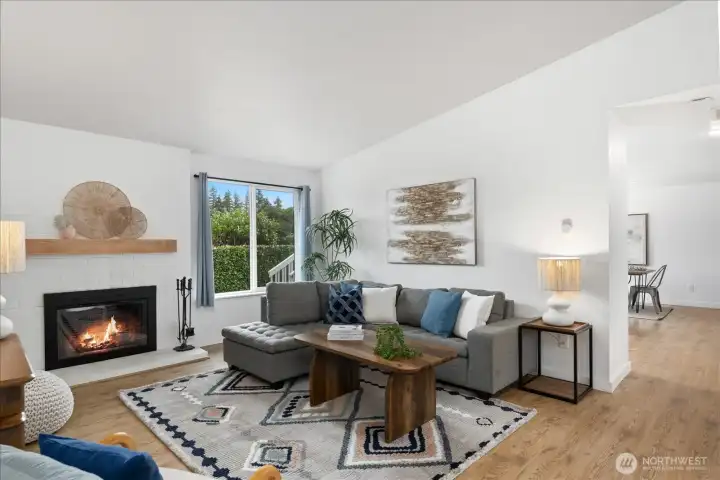 A perfect spot to curl up with a book or a movie night at home.