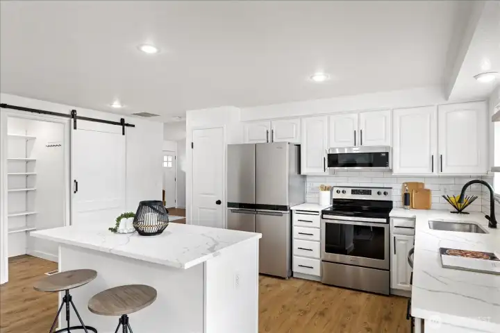 This light and bright kitchen is calling out for your creativity!