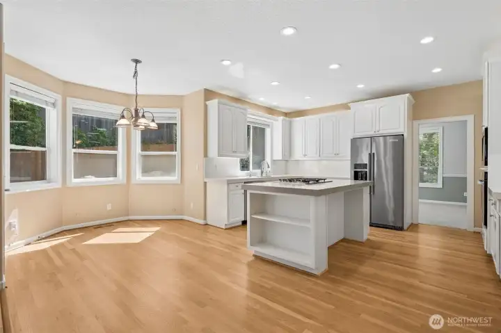 Breakfast nook with lots of morning light