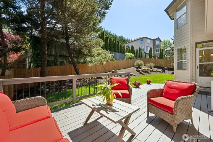 The back deck is perfect for entertaining!