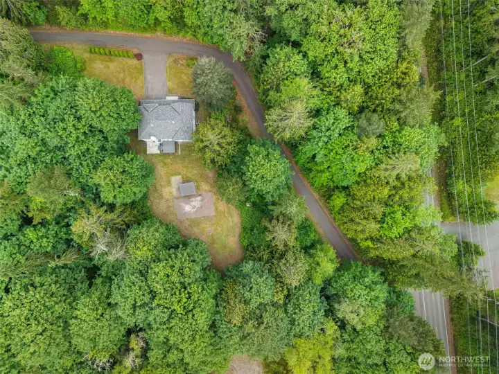 Open space along with mature trees gives you privacy