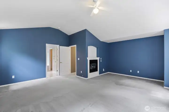 primary suite allows for oversized furniture