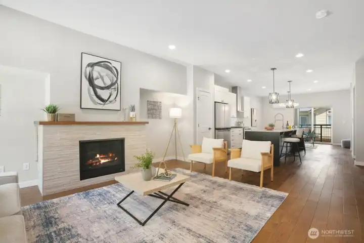 Look at that space! Tons of room to entertain in this modern home.