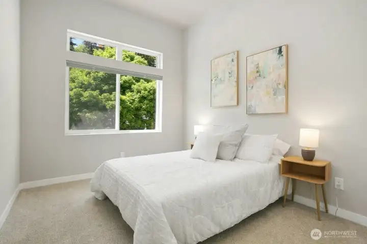 All bedrooms are nice size! Picture of the secondary bedroom.  Did we mention brand new interior paint.