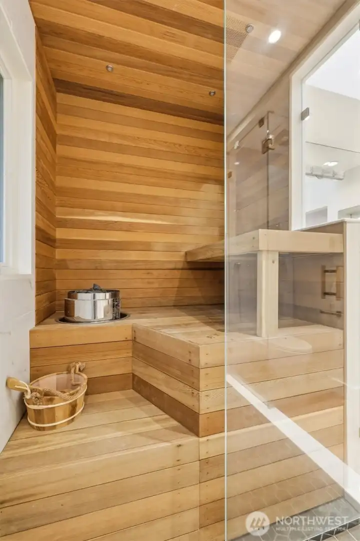 Custom Sauna connected to primary shower