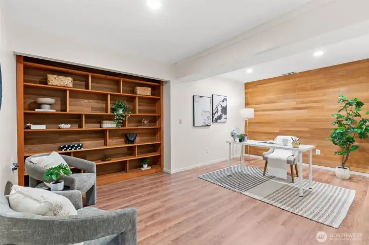 Lower Level Office/Flex Space w/Built-Ins