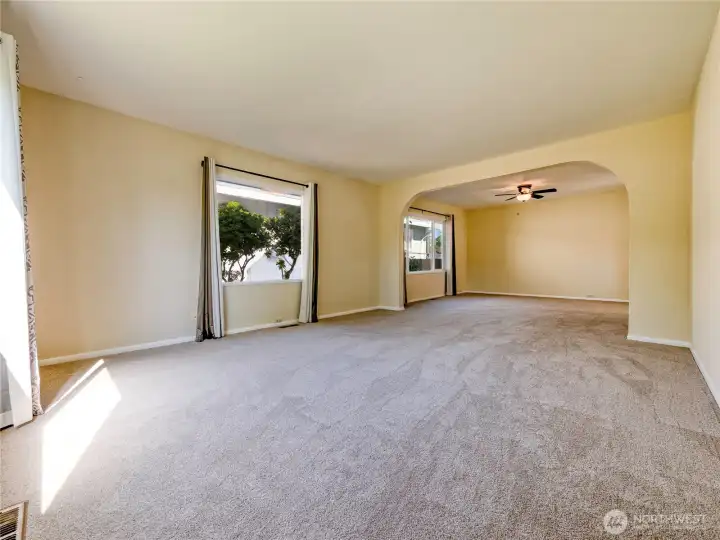 Living and Dining rooms from the Entry