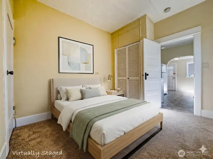 Primary bedroom - vitually staged