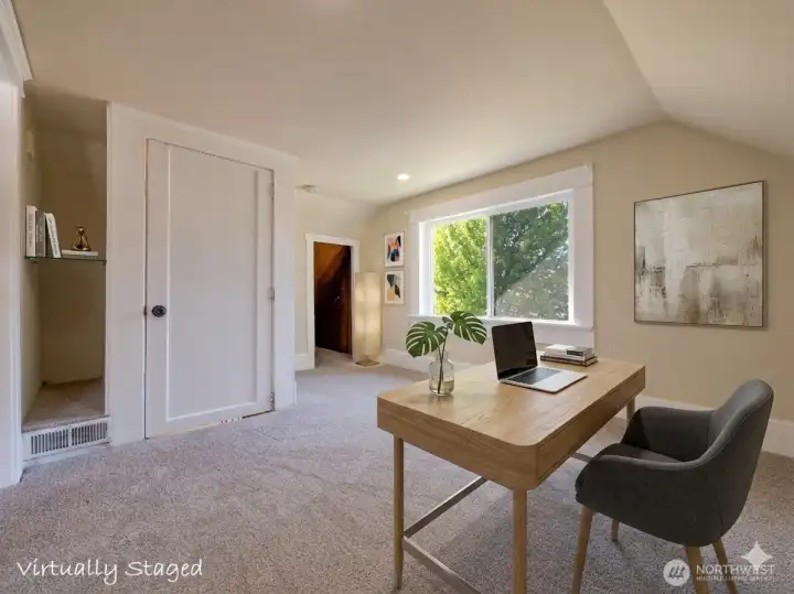 Den/office (possible 3rd bedroom) - virtually staged