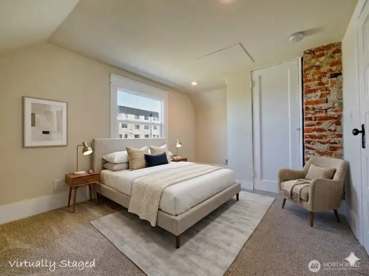 2nd bedroom upstairs - virtually staged