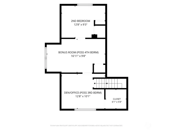 Floor plan - 2nd floor (measurements are estimates and not guaranteed)