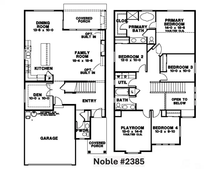 Builder reserves the right to make changes to plans & specifications without notice. Features vary by plan. Buyer to verify square footage. Builder reserves the right to make changes to plans & specifications without notice. Features vary by plan. Buyer to verify square footage.