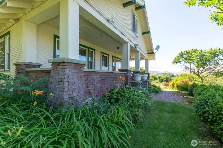 Front porch and walk Front porch and walk