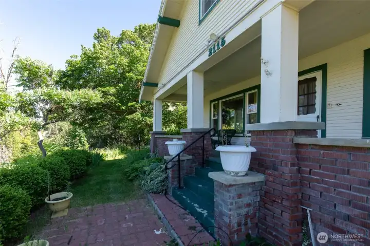 Front porch and walk Front porch and walk