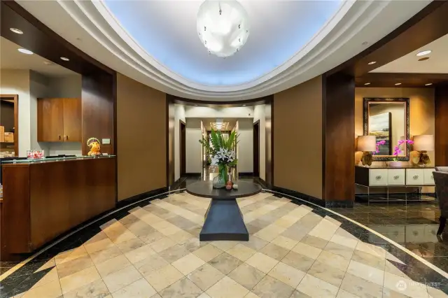 Welcoming lobby with friendly 24-hour concierge.