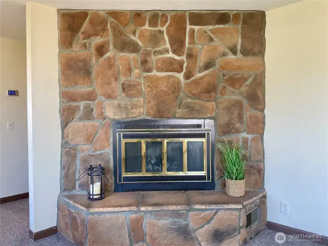 Wonderful stone fireplace!