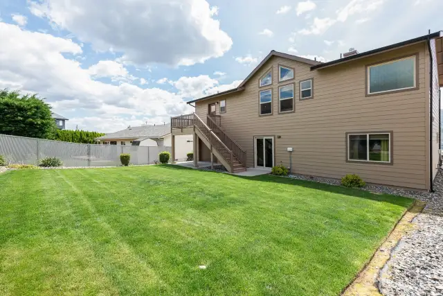 Backyard lawn