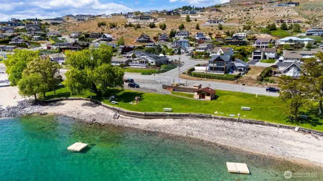 Community beach access on the lake