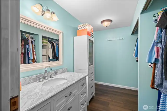 Primary Bathroom and closet