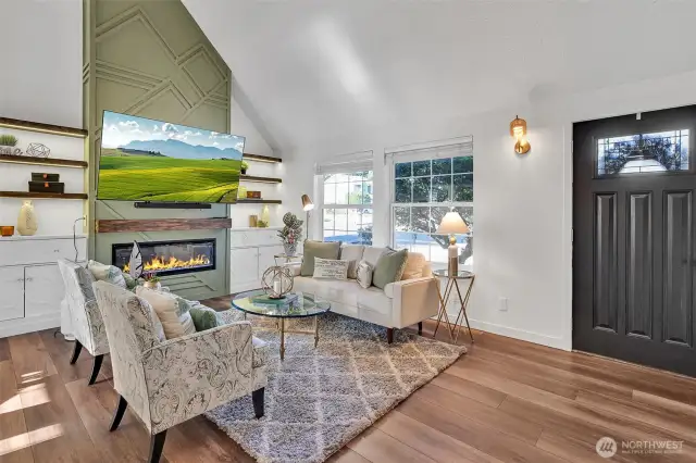 Pride of ownership is evident throughout featuring stunning custom built ins and shelving upon entry.