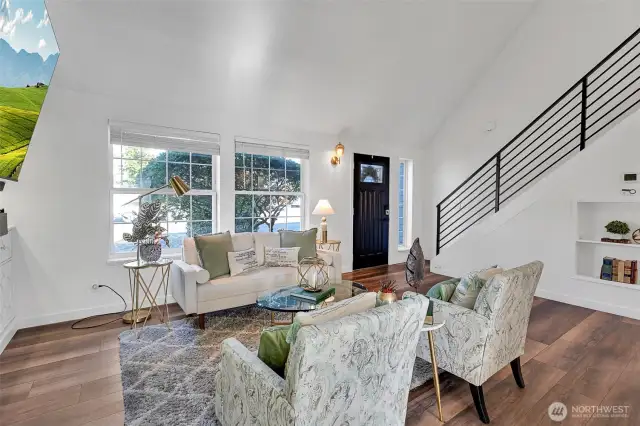 Large windows flood the home with natural light.