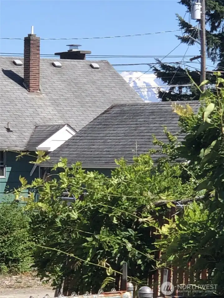 Peek a boo Mt Rainier view!