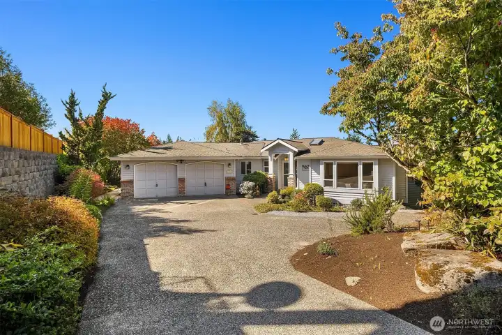 The home was custom designed and individually built in 1991 to take best advantage of this unique lot.