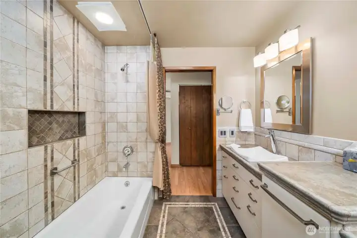 Seller was a master carpenter and tile setter. What a stunning bathroom!