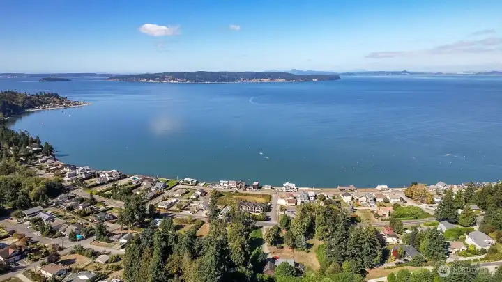 arial view of Utsalady Bay