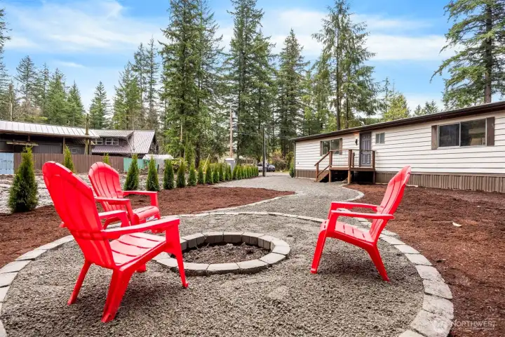 Cozy up at the fire pit!