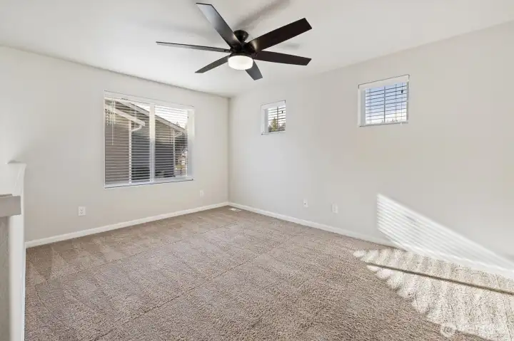 Another view of the versatile flex room