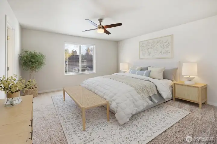 Virtually Staged - primary bedroom