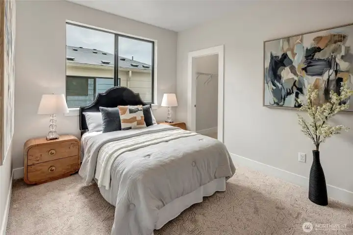 3/4 bedrooms have walk-in closets!
