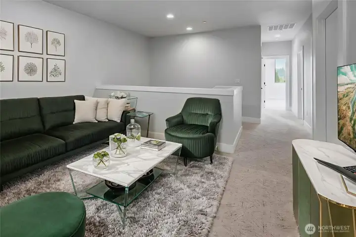 Flex space upstairs! Virtually staged.