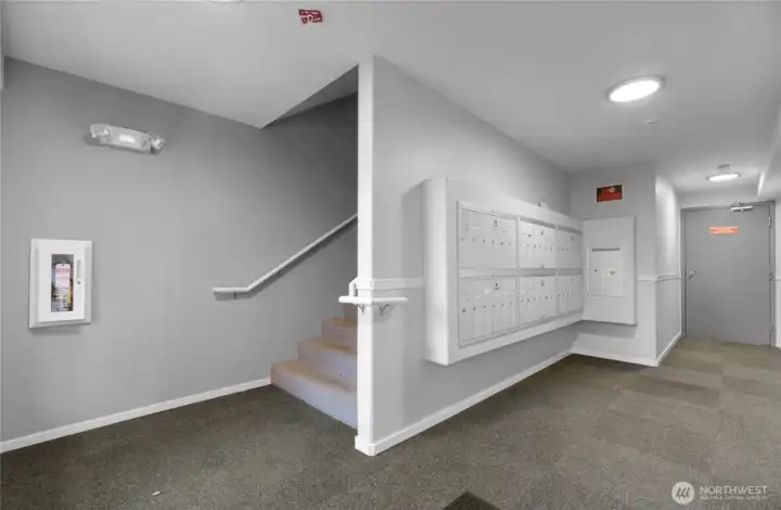 West Secured Entrance and Mail Boxes.