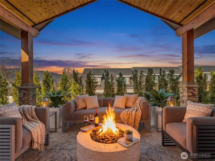 Virtually Staged outdoor patio