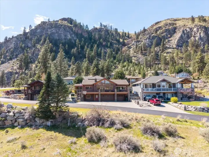 Mountain back-drop makes for awesome views all the way around this home.