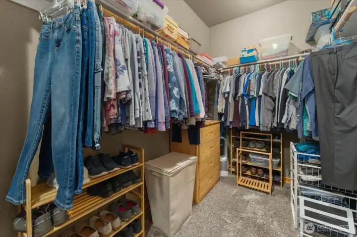 Large walk-in closet.